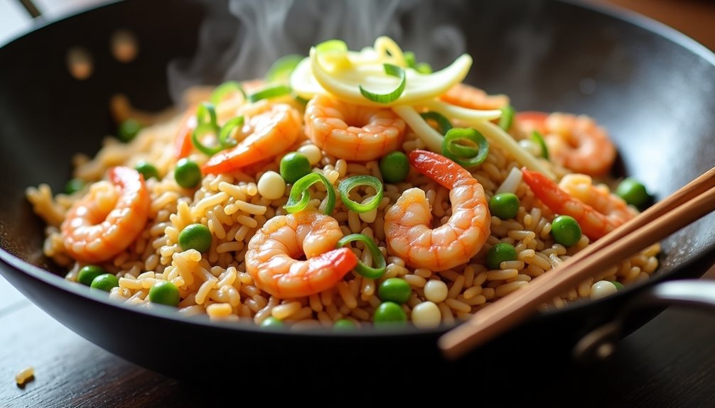 quick shrimp stir fried rice