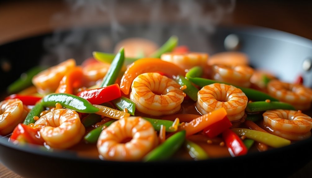 quick shrimp stir fry preparation