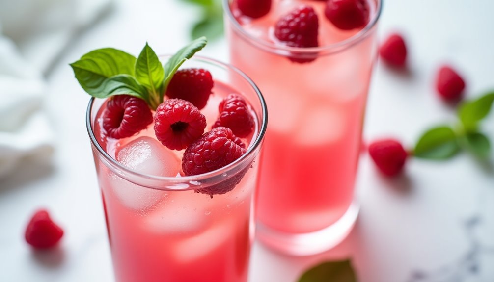 raspberry infused fizzy herbal refreshment
