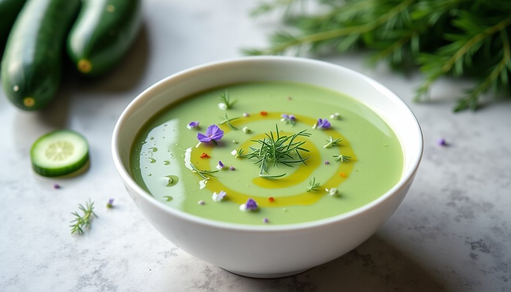 refreshing cooling cucumber based soup