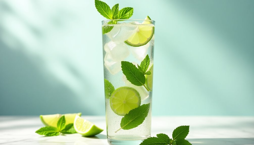 refreshing effervescent virgin cocktail