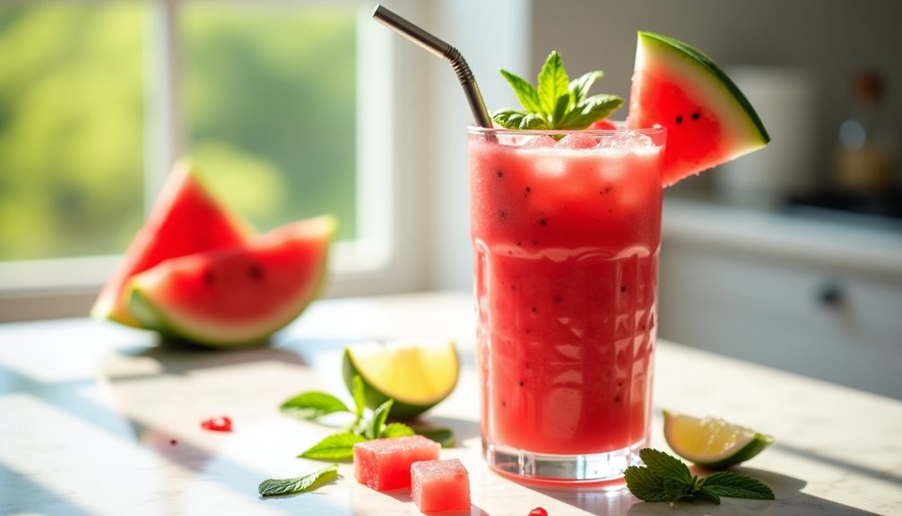 refreshing watermelon mint summer drink