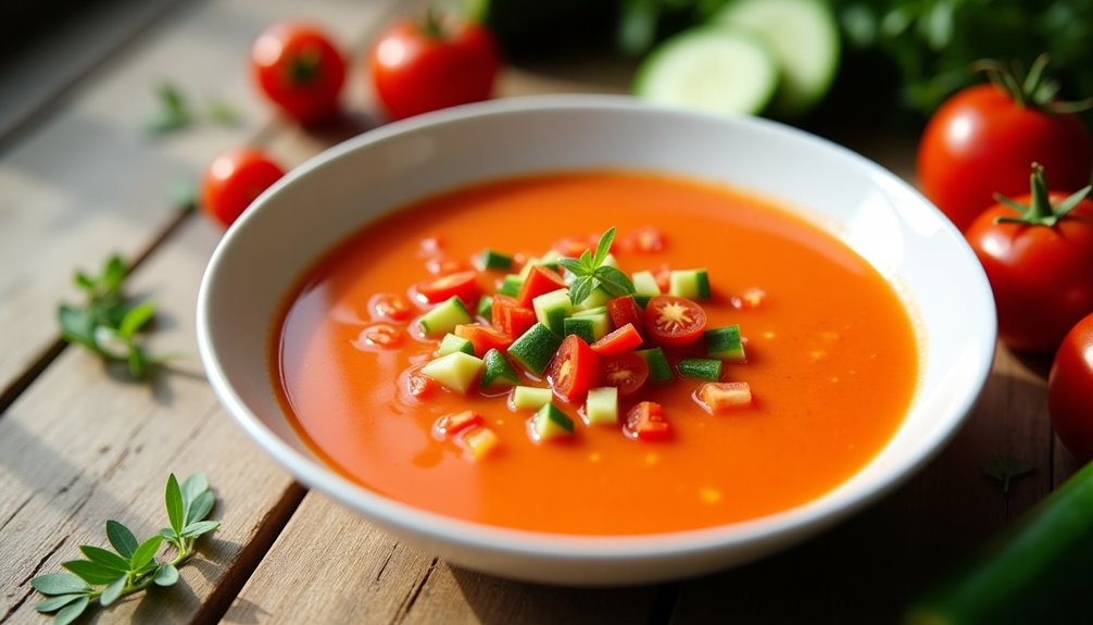 refreshingly cold vegetable based soup