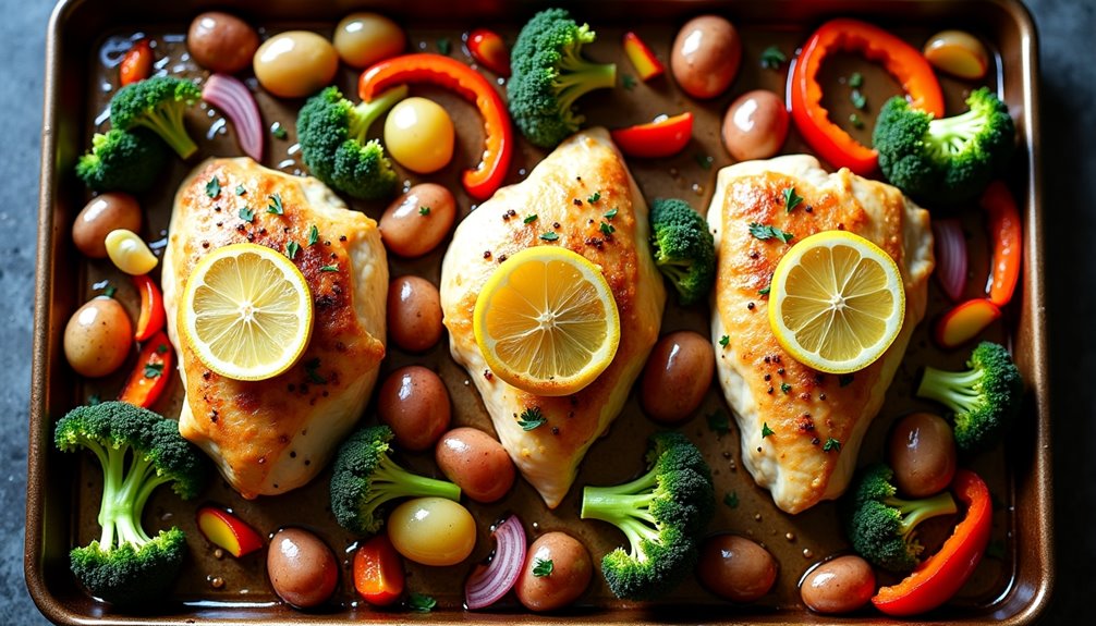 roasted chicken and vegetable medley
