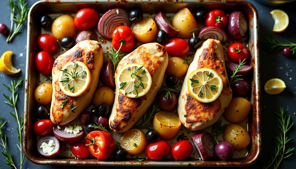roasted mediterranean one pan meal