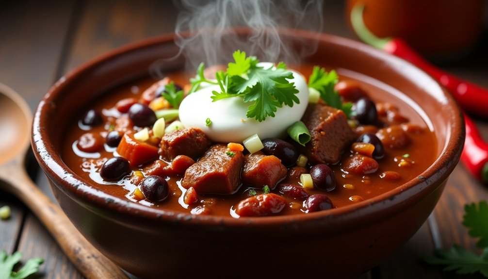 robust nourishing protein rich chili dish