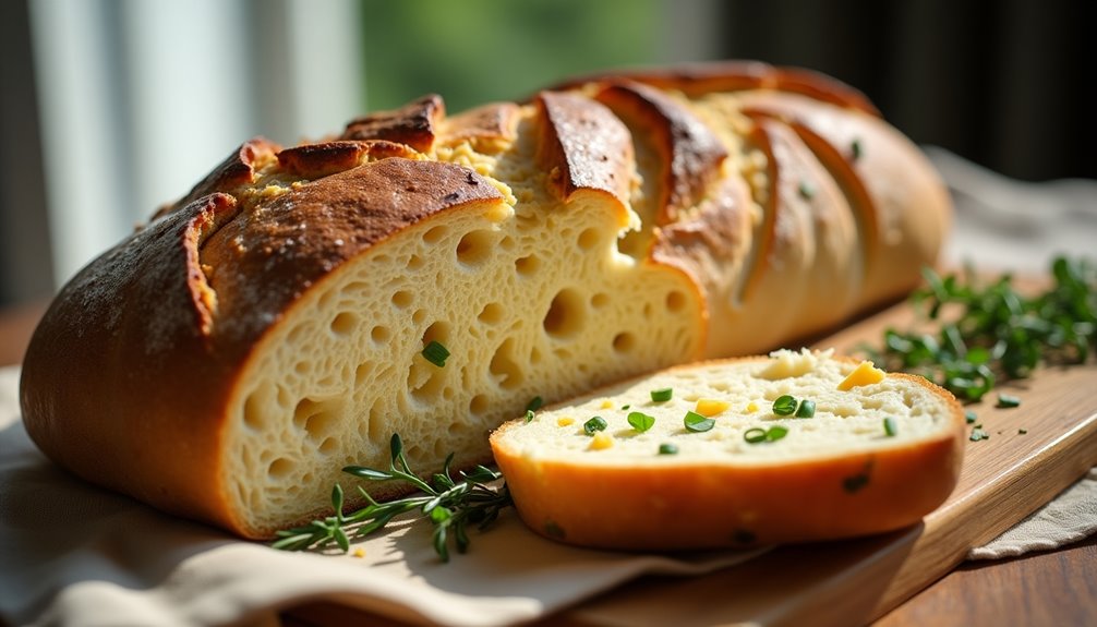 savory bread with cheese herbs