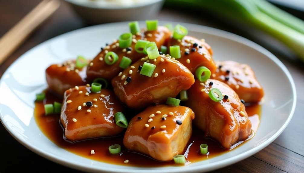 savory caramelized chicken with garlic