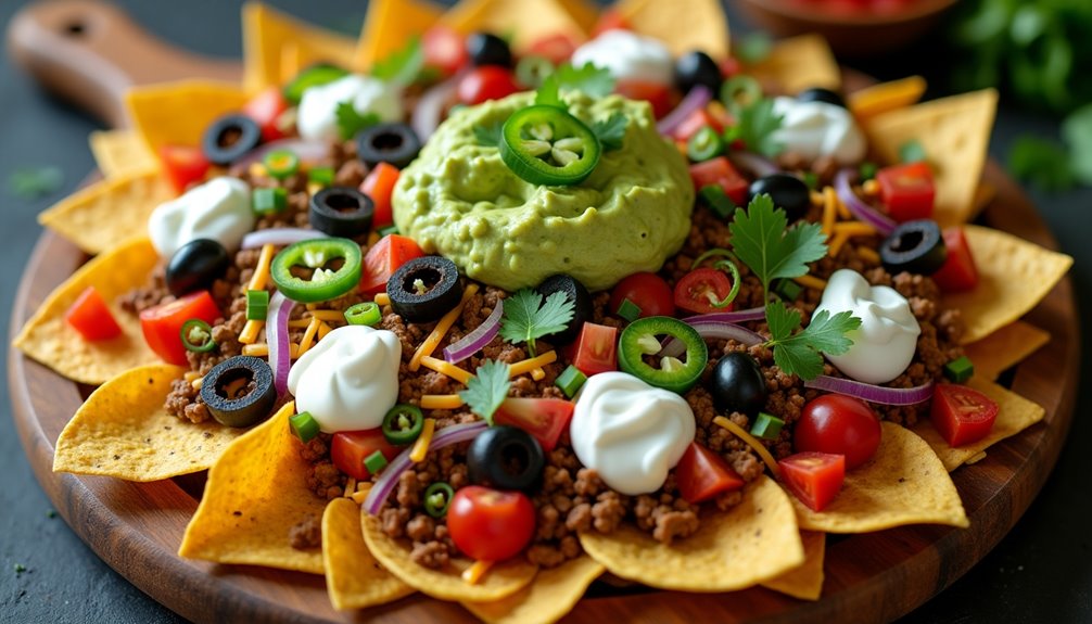 savory cheesy hearty ground beef nachos