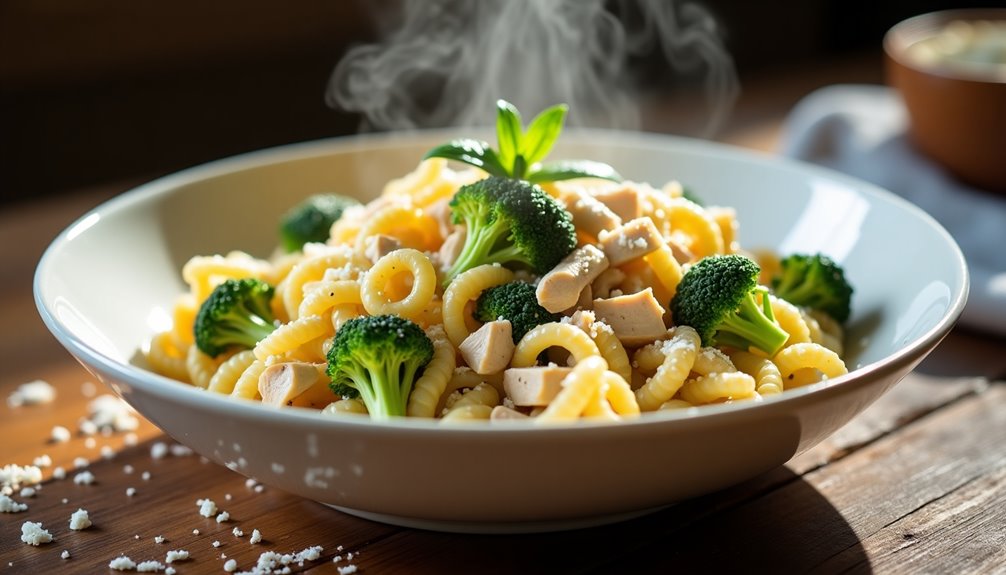 savory chicken broccoli pasta dish