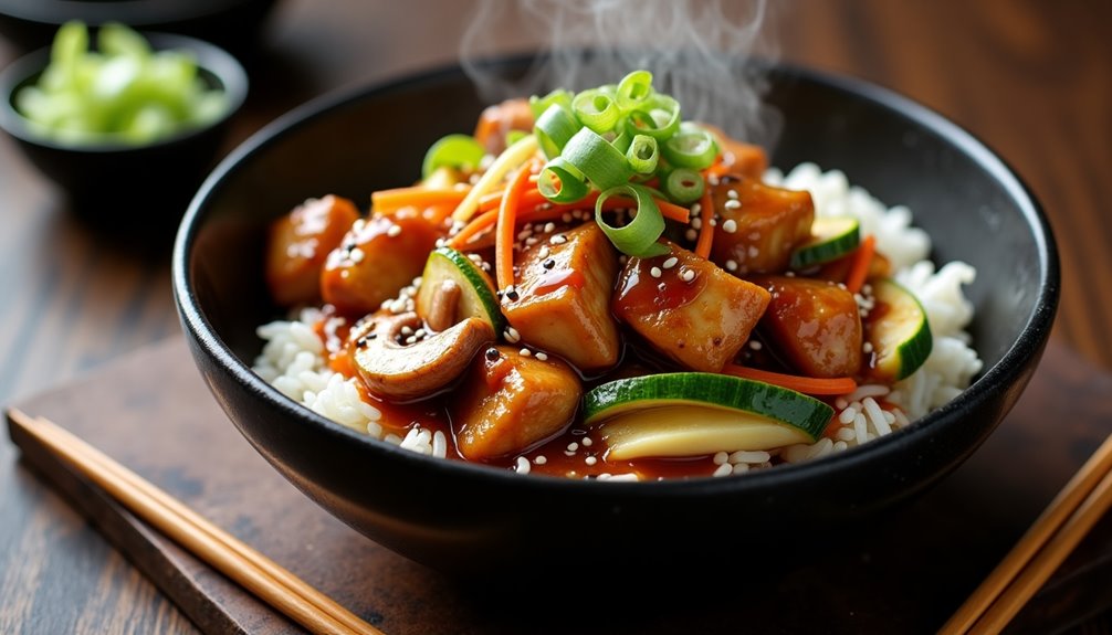 savory grilled chicken dinner bowl