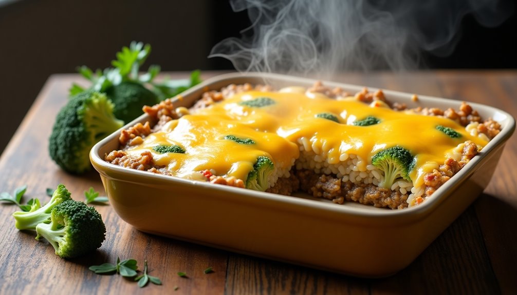 savory ground beef rice casserole