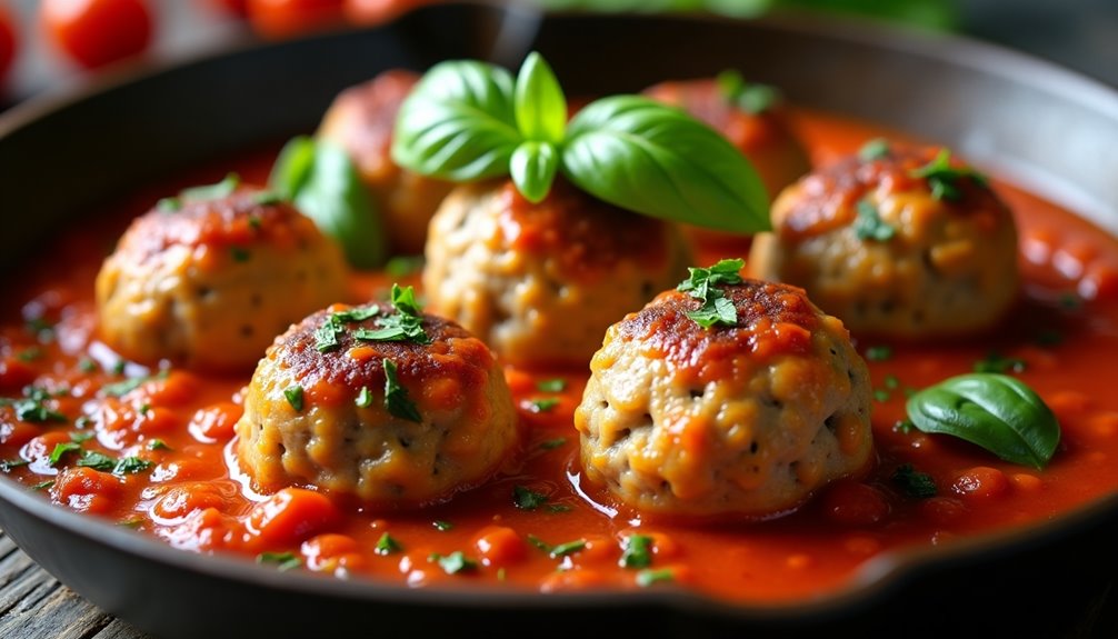 savory italian inspired turkey meatballs