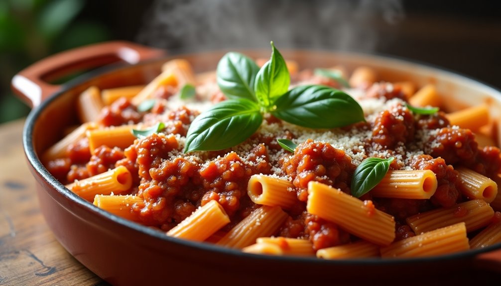 savory italian pasta beef dish