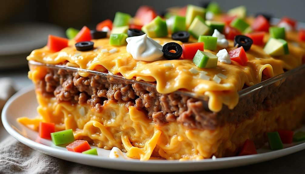 savory layered tortilla chip casserole