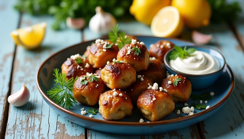 savory mediterranean inspired chicken meatballs