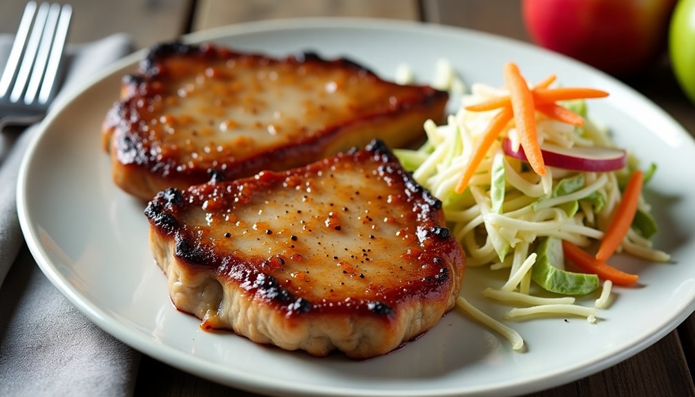 savory pork crisp apple slaw