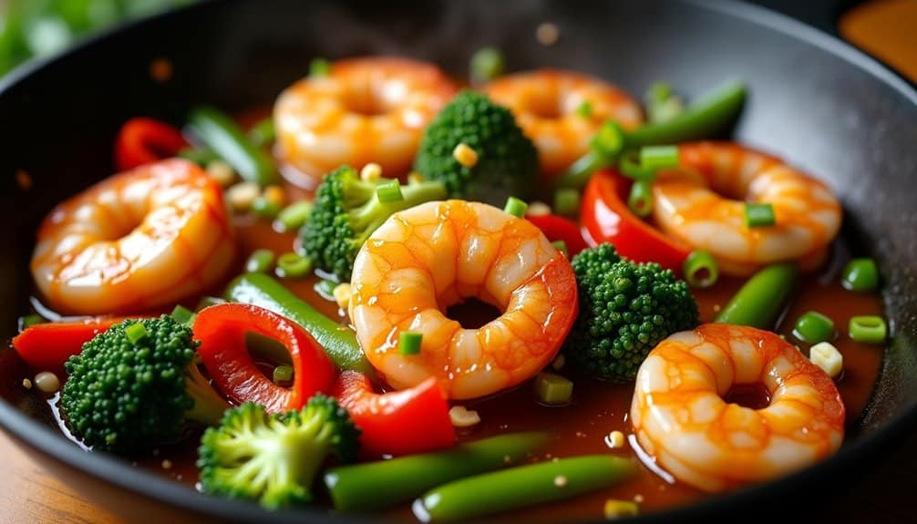 savory sweet shrimp stir fry delight