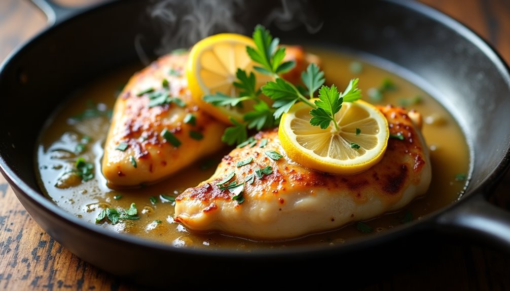 savory zesty pan seared chicken breasts