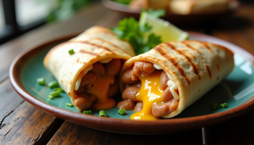 simple bean cheese wraps