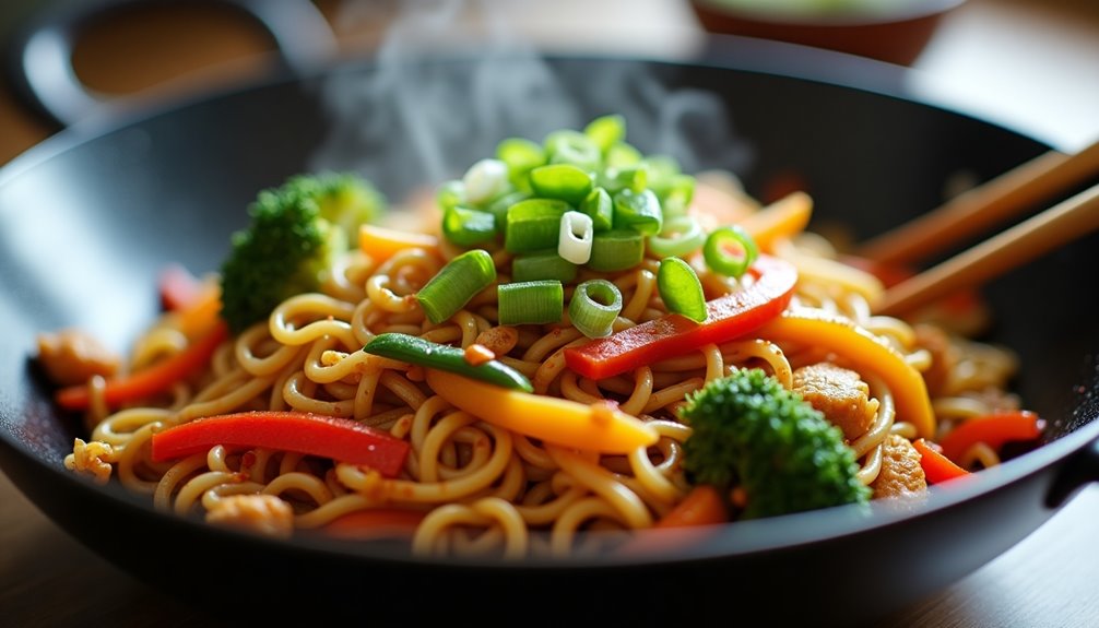 simple noodle stir fry dish