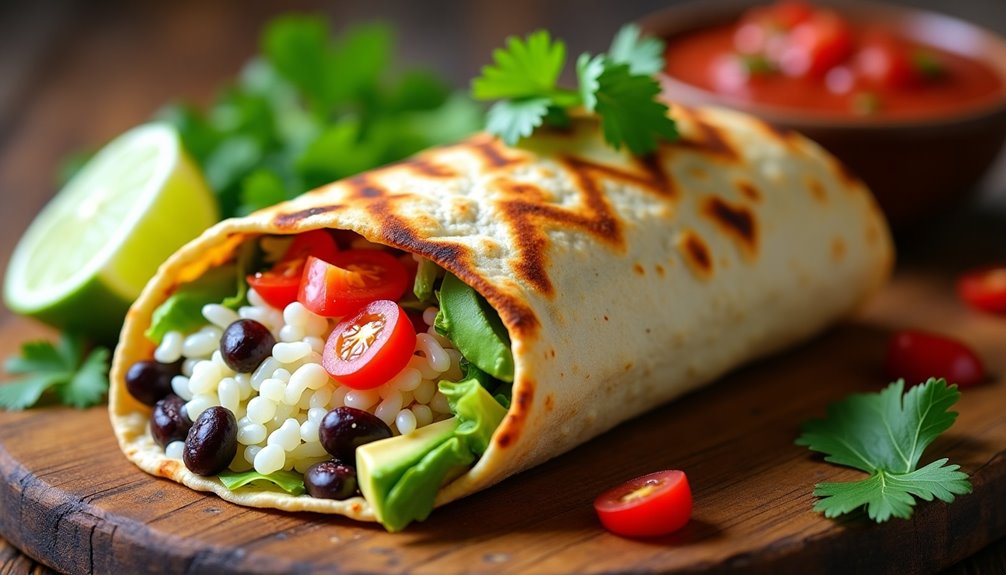 simple vegetarian burritos