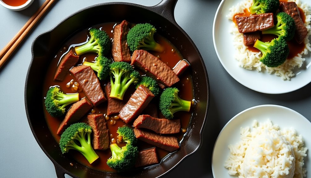 sizzling beef broccoli stir fry