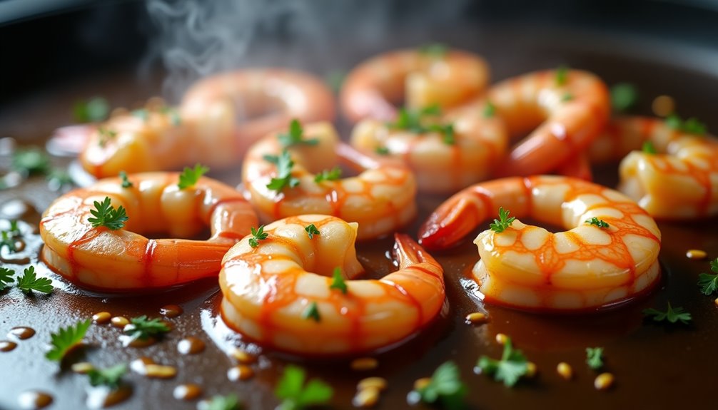 sizzling japanese style grilled shrimp