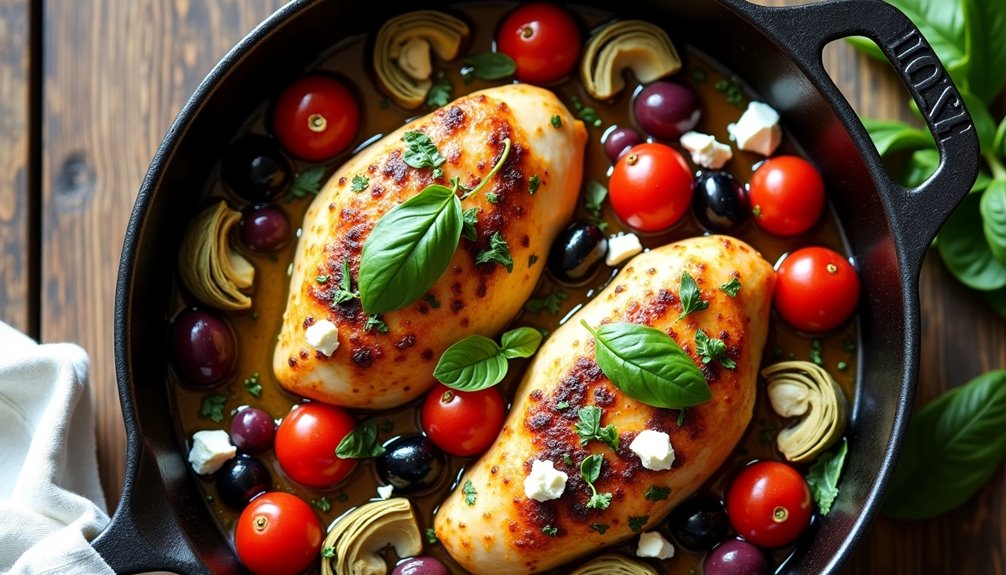 sizzling mediterranean chicken dish
