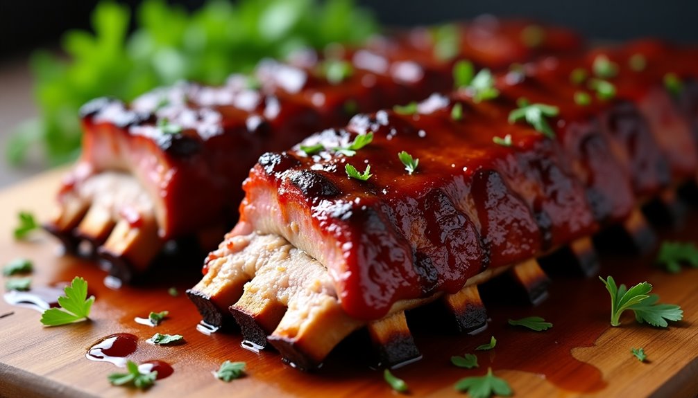 smoky tender saucy barbecued ribs