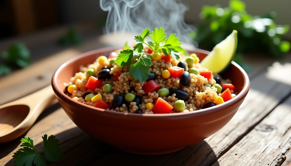 southwestern bean and grain dish