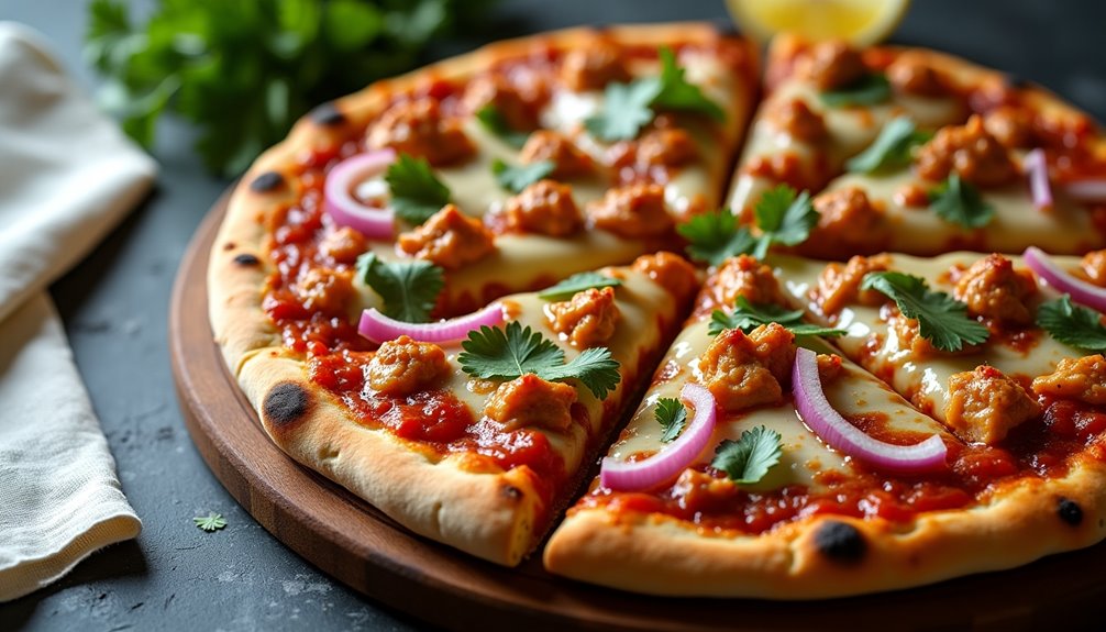 speedy grilled chicken pizza