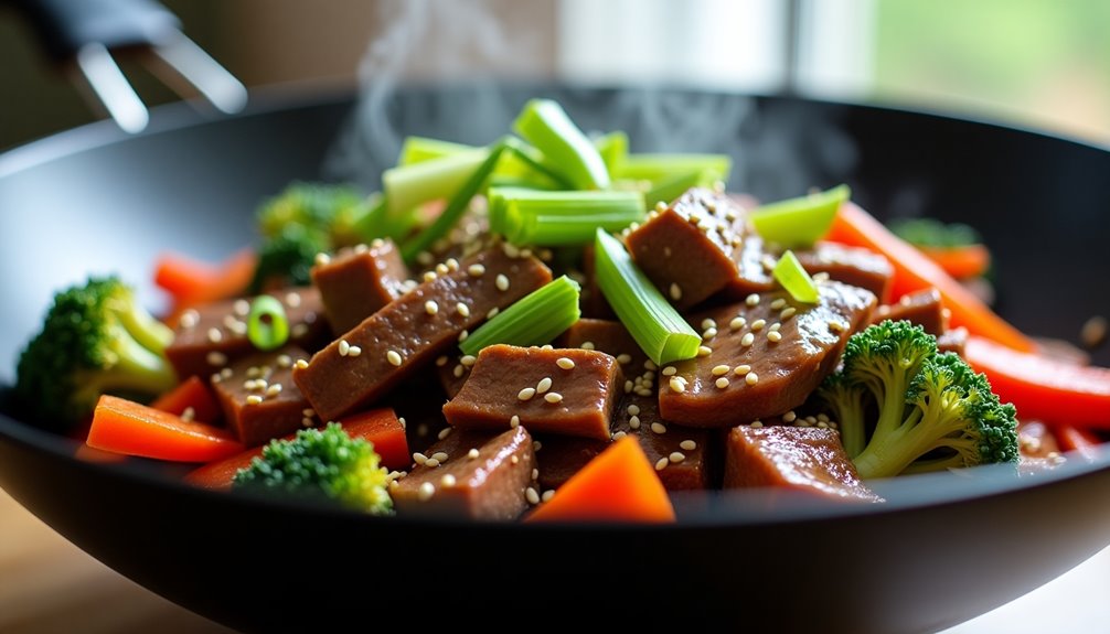 speedy sesame ginger beef stir fry