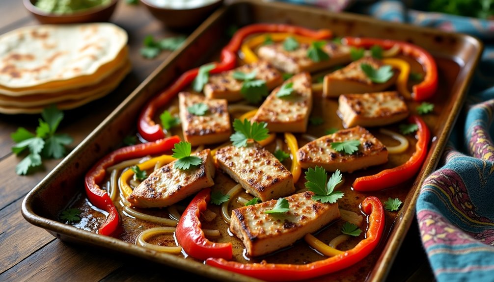 speedy sheet pan chicken fajitas