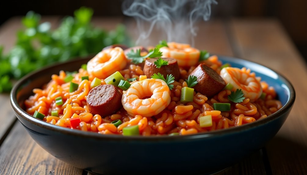 spicy cajun rice seafood sausage