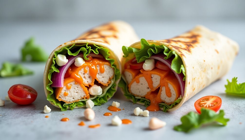 spicy chicken filled protein rich handheld