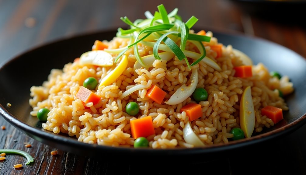 stir fried rice with showmanship
