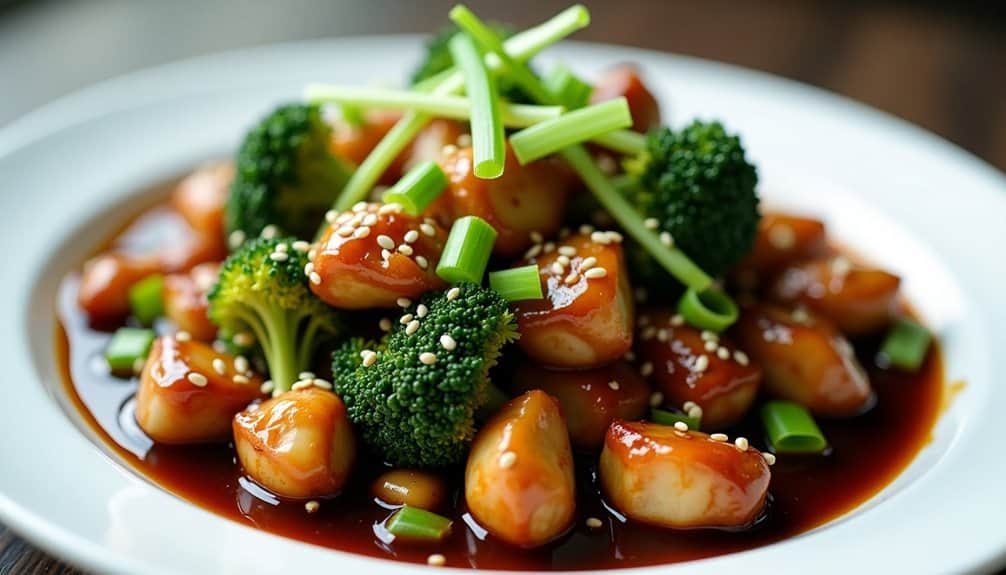 straightforward savory chicken and broccoli