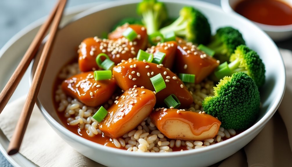 sweet savory chicken broccoli