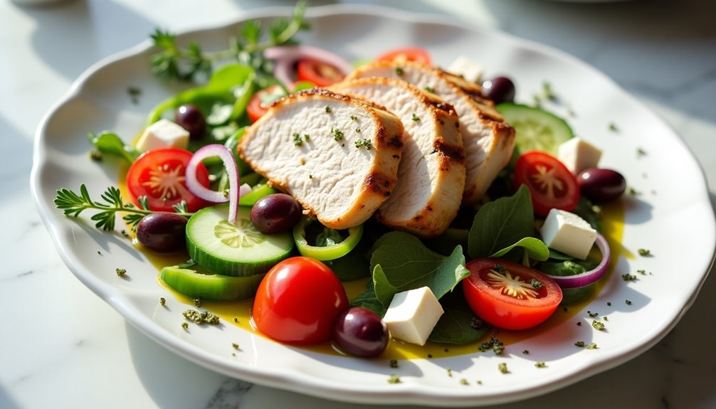 tasty mediterranean chicken salad dish