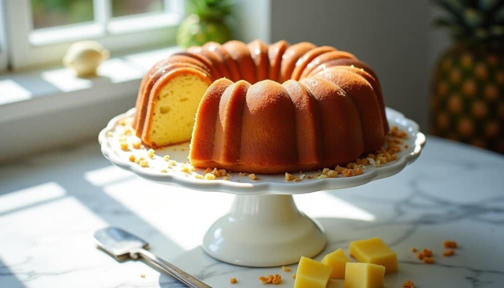 tropical fruit infused pound cake