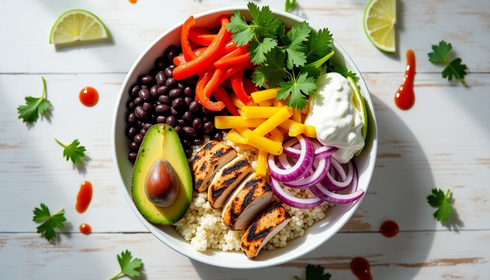 vegetable based burrito bowl dish