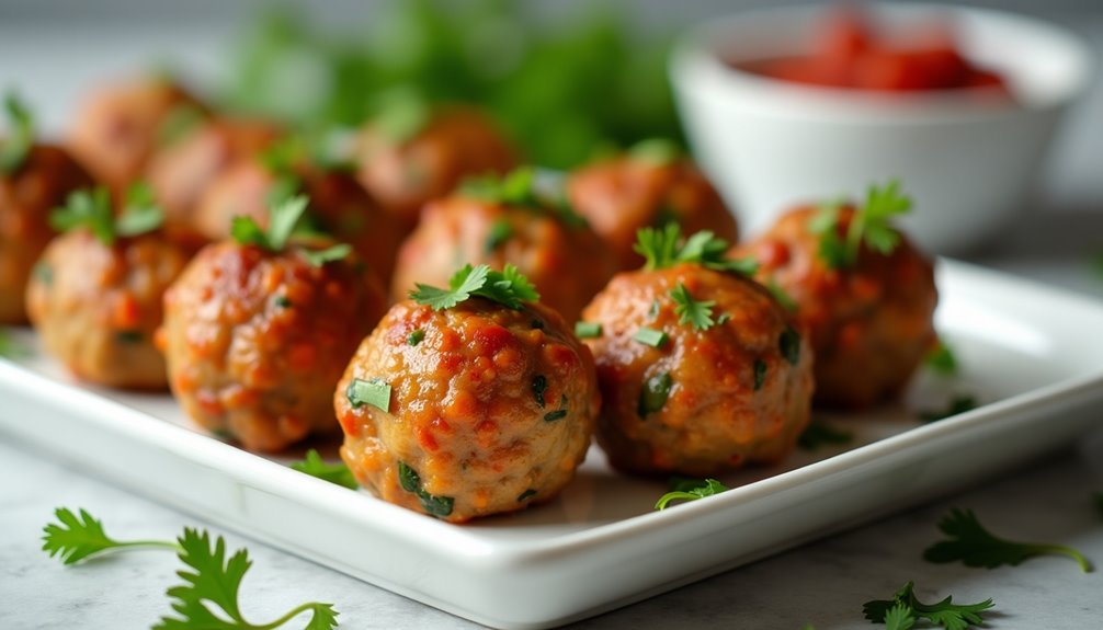 vegetable filled turkey meatballs