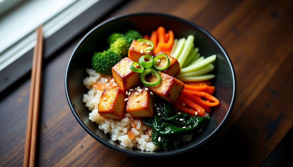 vegetarian asian rice bowl