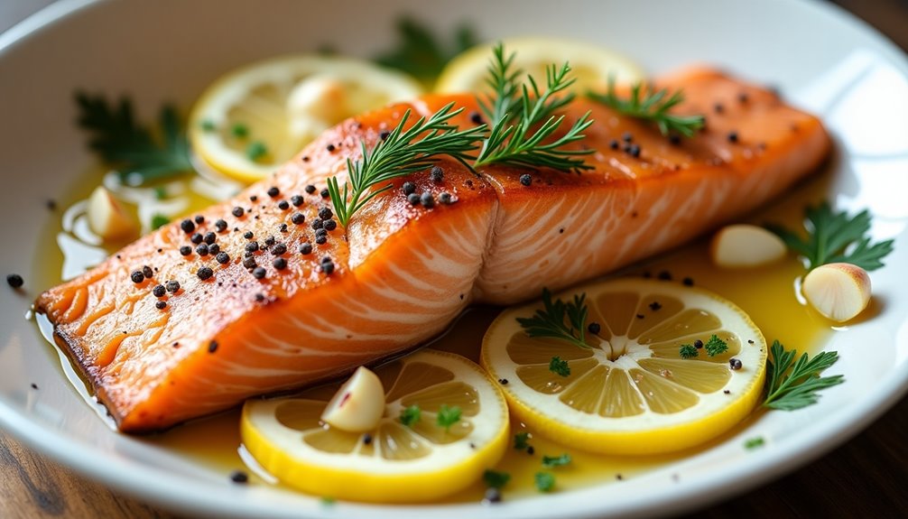 zesty aromatic herbal salmon dish