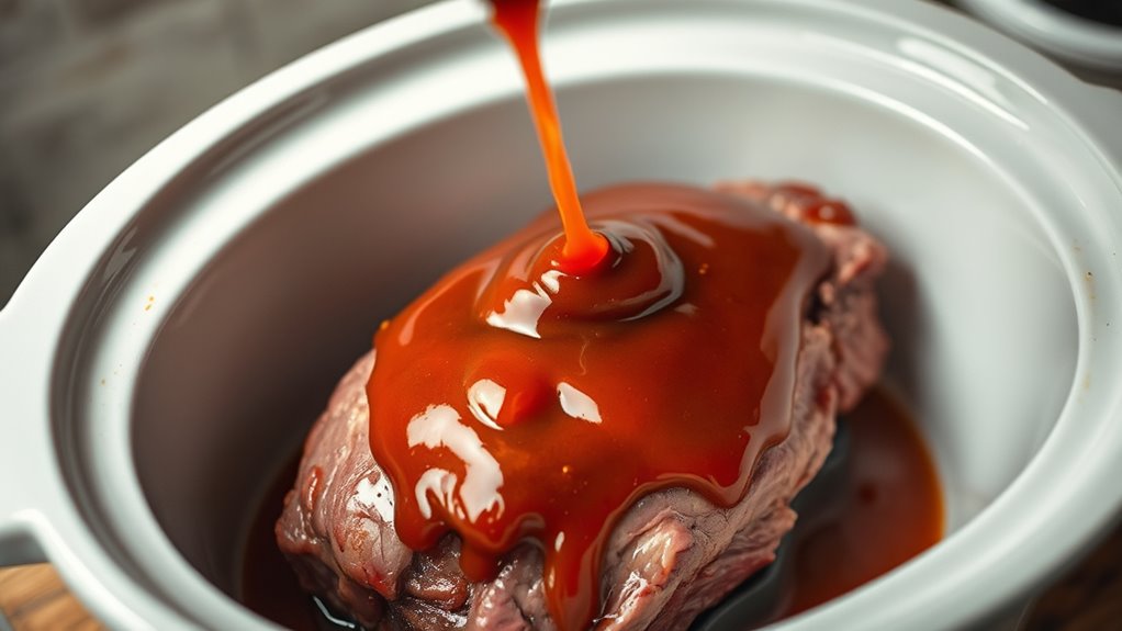 add barbecue sauce now