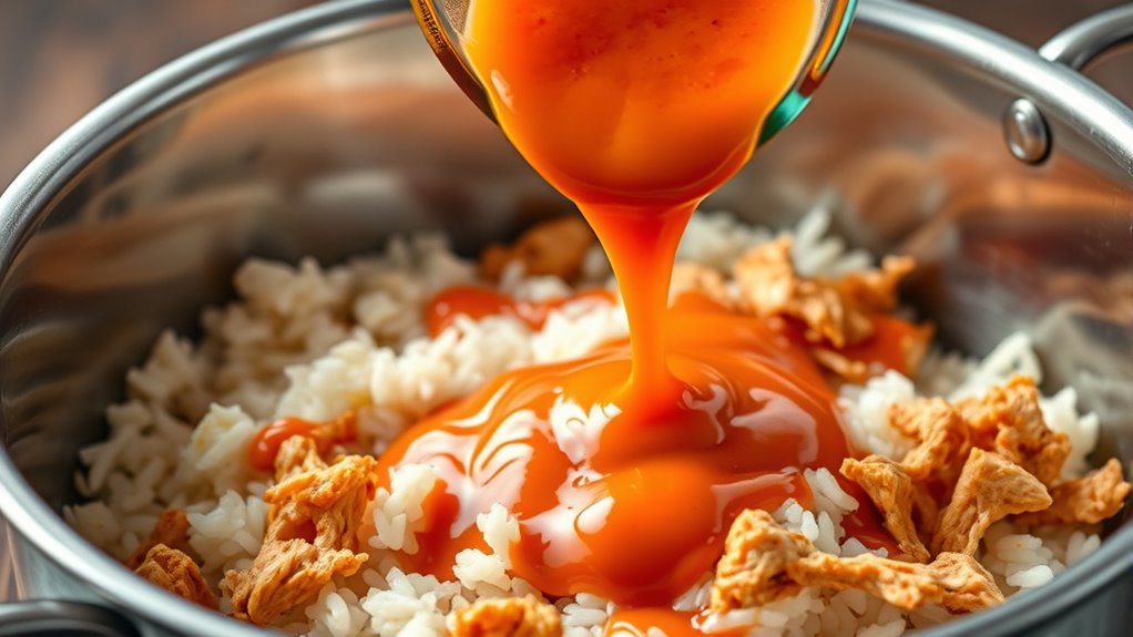 add buffalo sauce now