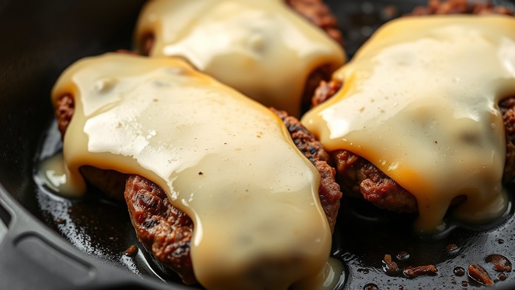 add cheese to patties