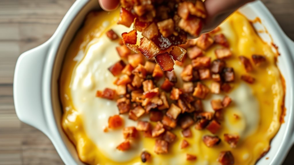 add crispy chopped bacon