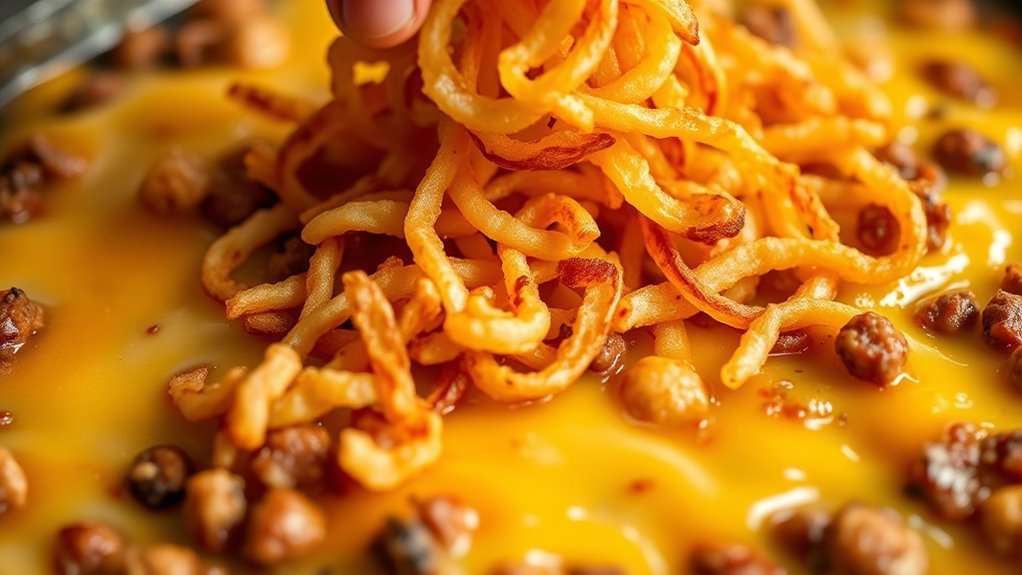 add crispy fried onions